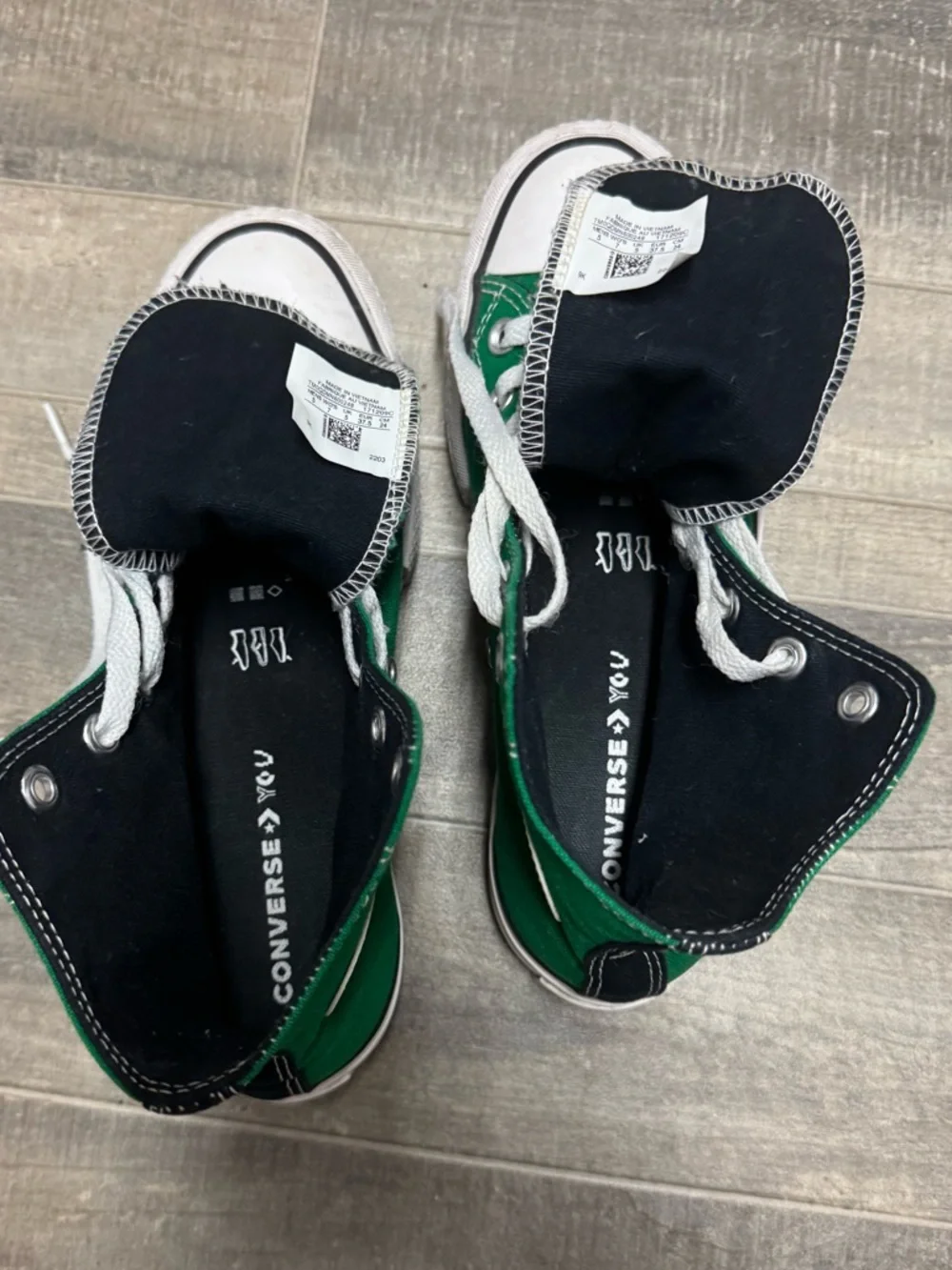 Converse Chuck Taylor All Star High Top Sneakers Green White (M5-W7) Streetwear - Picture 6 of 9